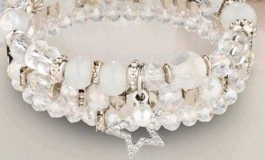 3 st Armband silver