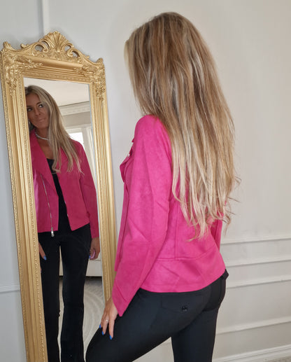 Perfecto mocka JACKET Fuchsia
