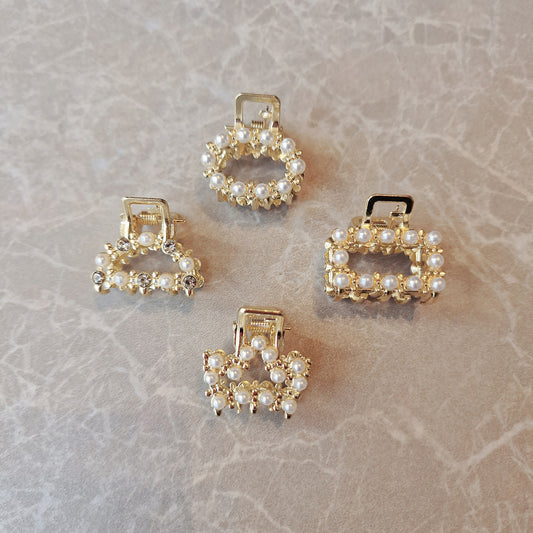 Hårklämma Guld strass 2 cm