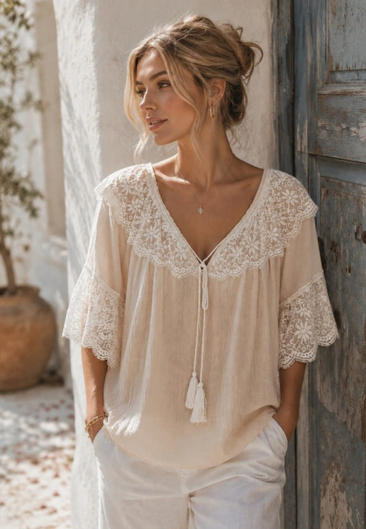 Chic topp Beige