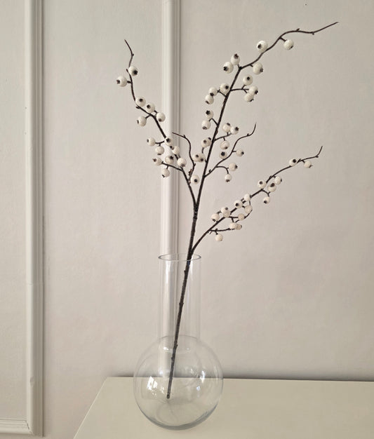 Bärkvist med is 75 cm Vit