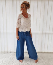 Ladda upp bild till gallerivisning, Byxor Jeanslook Lyocell Mörk
