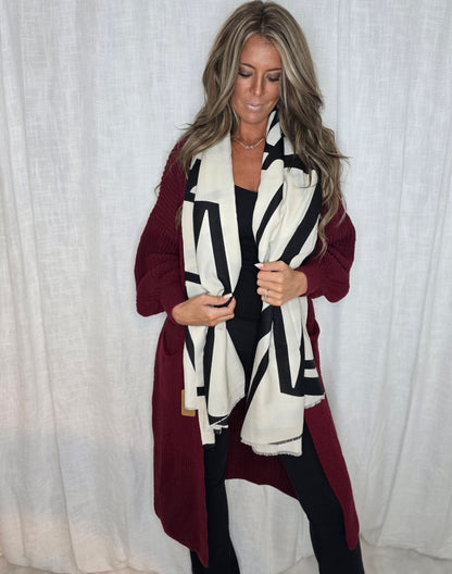 Cardigan  Lång Penny Vinröd