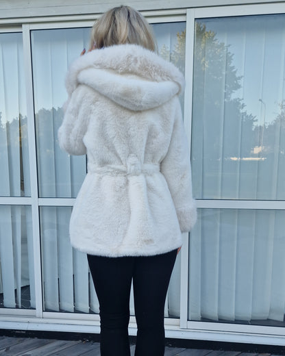 Fuskpäls jacka Zina Offwhite