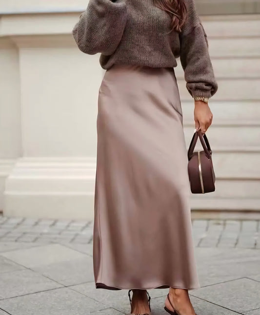 Satinkjol Tina Taupe