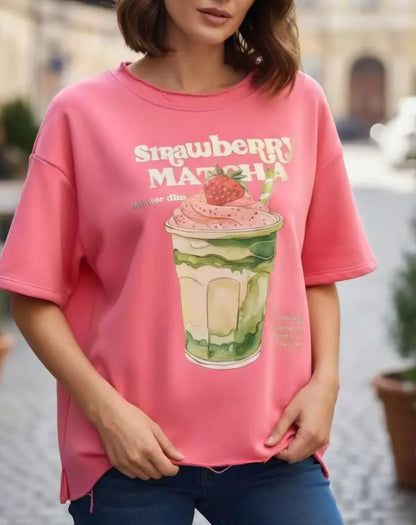 T-shirt Jordgubbs Matcha
