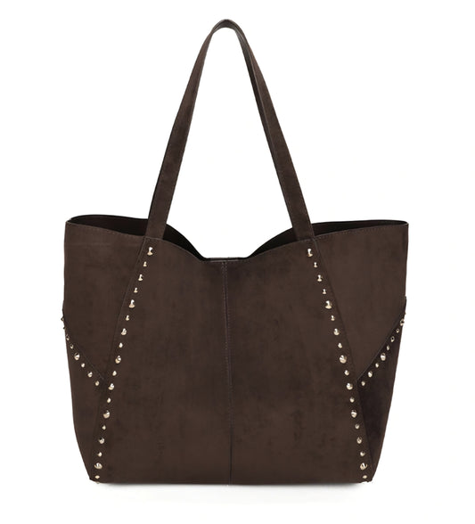 Gallantry nitad mocka-look väska Brun