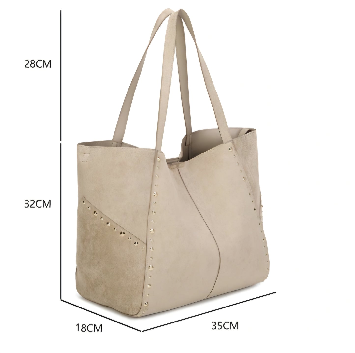 Gallantry nitad mocka-look väska Beige