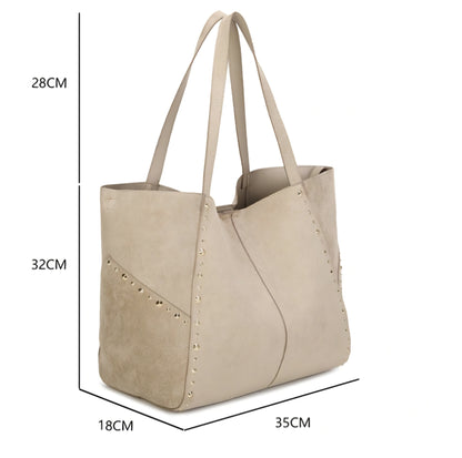 Gallantry nitad mocka-look väska Beige