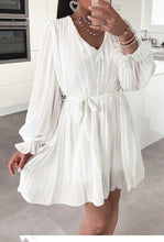 Load image into Gallery viewer, PLEATED DRESS White
