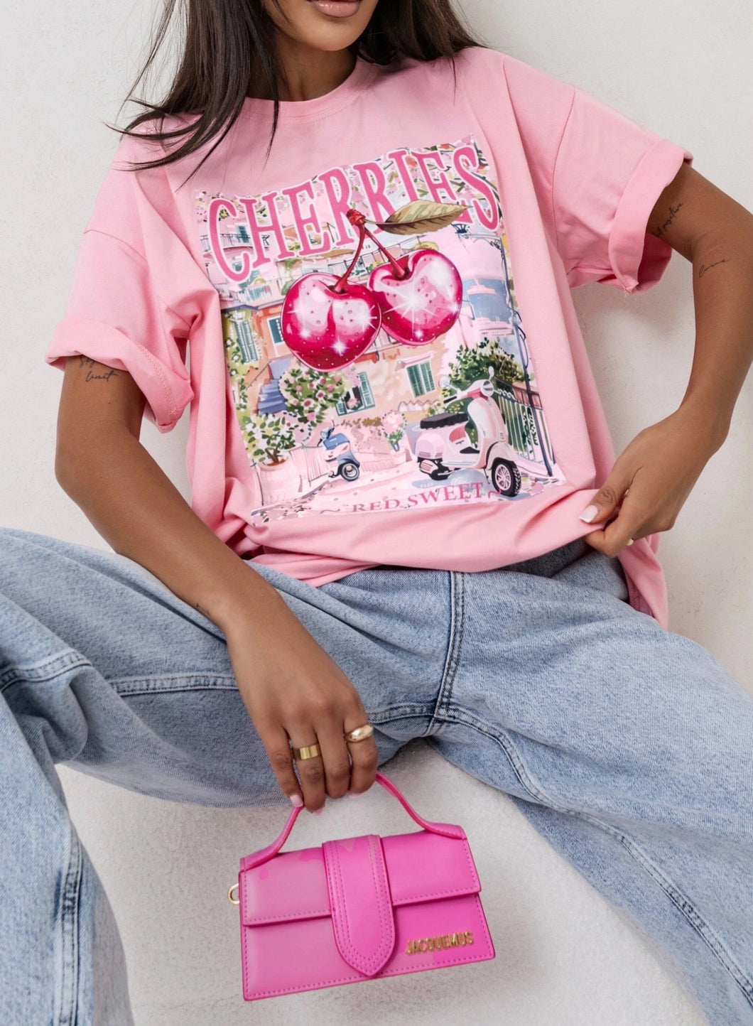 T-shirt Cherries Pink