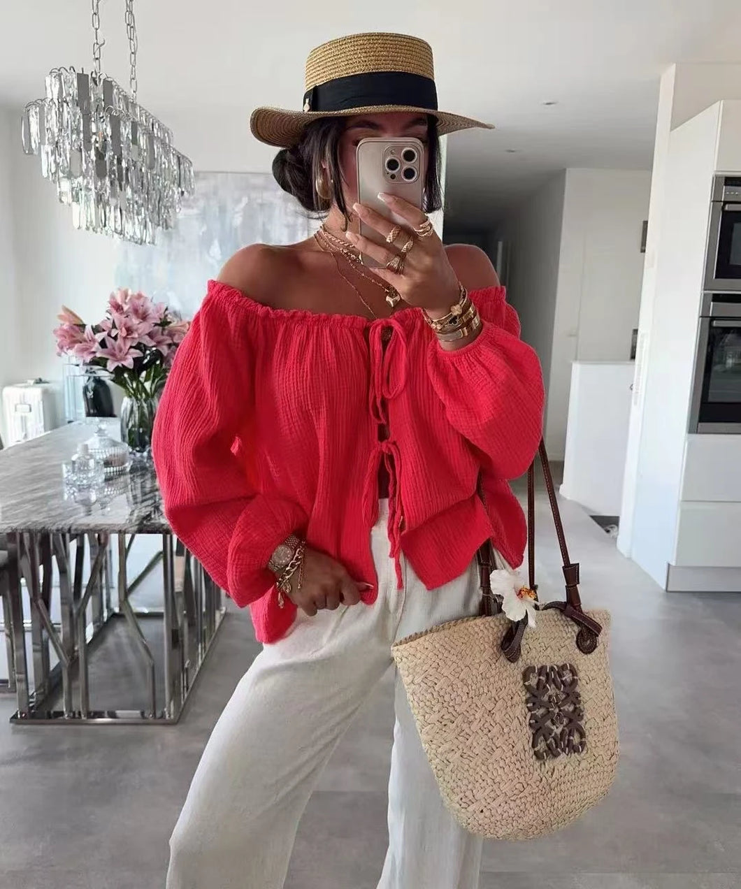Blus Hanna Röd