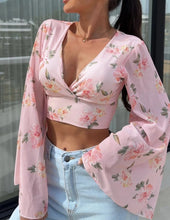 Ladda upp bild till gallerivisning, Crop top Flower Rosa
