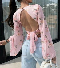 Ladda upp bild till gallerivisning, Crop top Flower Rosa
