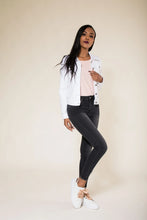 Ladda upp bild till gallerivisning, Klassisk stretch jeansjacka Vit
