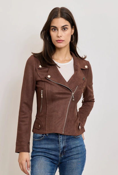 Perfecto mocka JACKET Brun