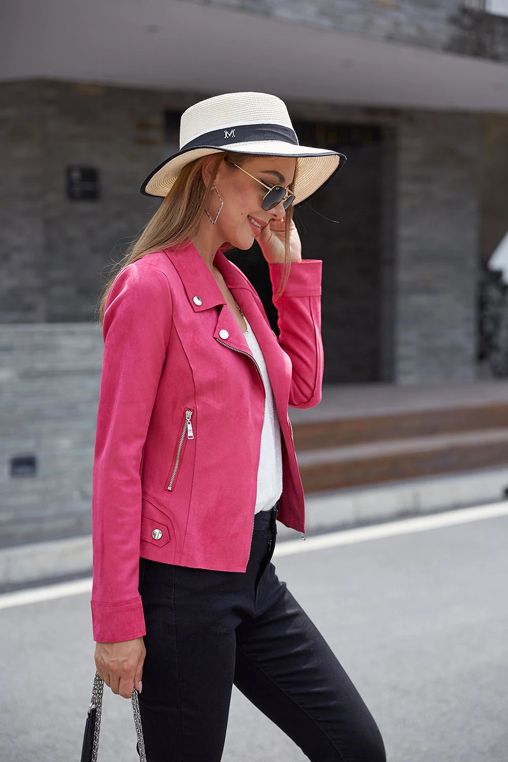 Perfecto mocka JACKET Fuchsia