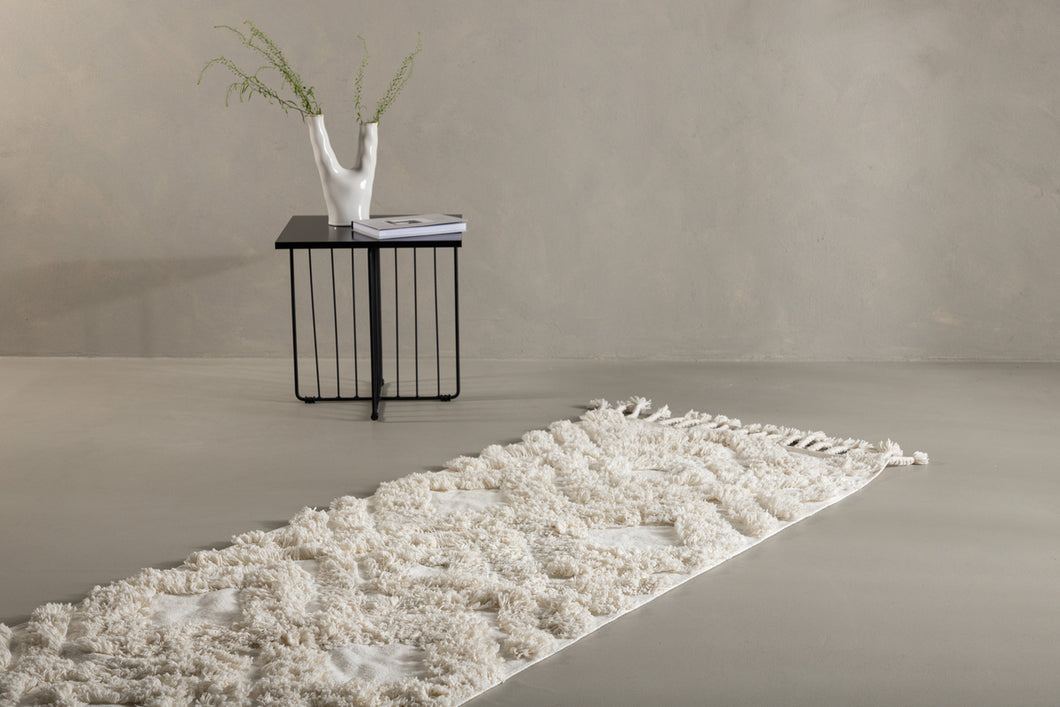 Hilma-Teppich – 70 x 200 cm, gebrochenes Weiß