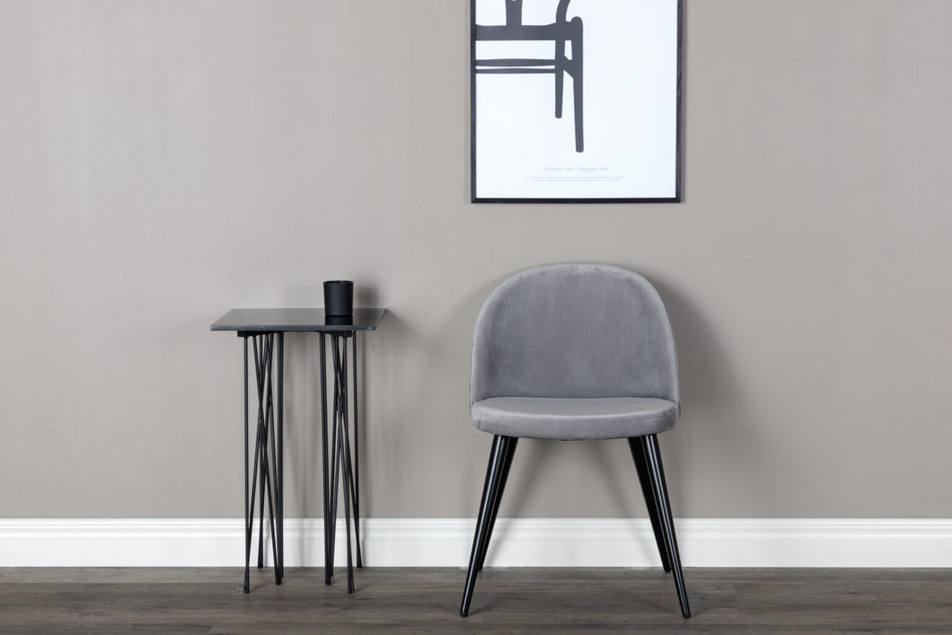 Silla de comedor Terciopelo gris 2 unidades