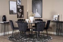 Cargar imagen en el visor de la galería, Grupo de comedor Mesa de comedor ø140cm + 6 sillas de comedor
