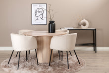 Load image into Gallery viewer, Dining group, BIANCA Dining table ø110 + 4 dining chairs
