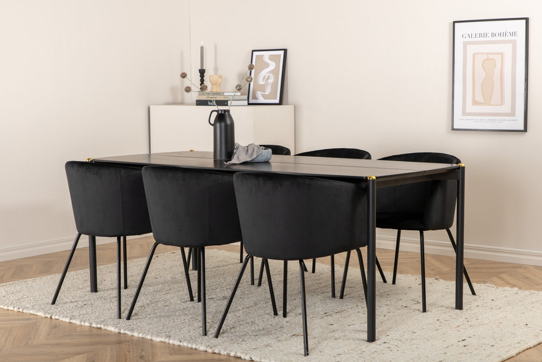 Dining group, Dining table 190×90 + 6 dining chairs