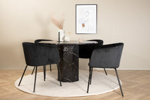 Cargar imagen en el visor de la galería, Grupo de comedor, MARBS Mesa de comedor ø110 + 4 sillas de comedor
