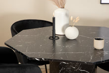 Cargar imagen en el visor de la galería, Grupo de comedor, MARBS Mesa de comedor ø110 + 4 sillas de comedor
