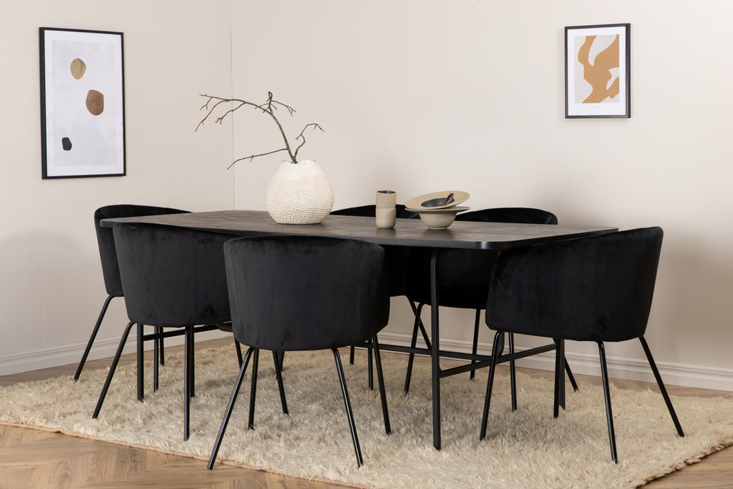 Dining group, Dining table 200x90 + 6 Dining chairs