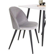 Cargar imagen en el visor de la galería, Silla de comedor Terciopelo gris 2 unidades
