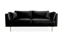 Load image into Gallery viewer, Boom, Black velvet sofa 203 cm

